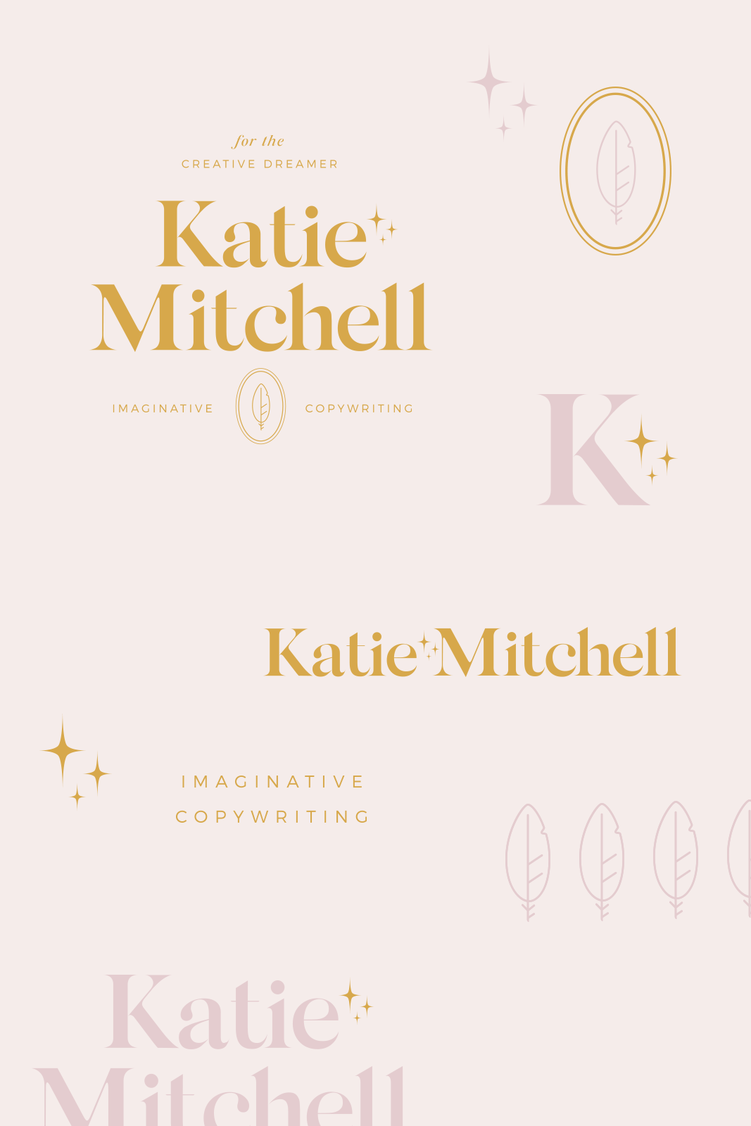 In today's design spotlight I'm sharing my process to craft Katie Mitchel's copywriter branding! I loved the magical notes throughout her brand.Take a look!